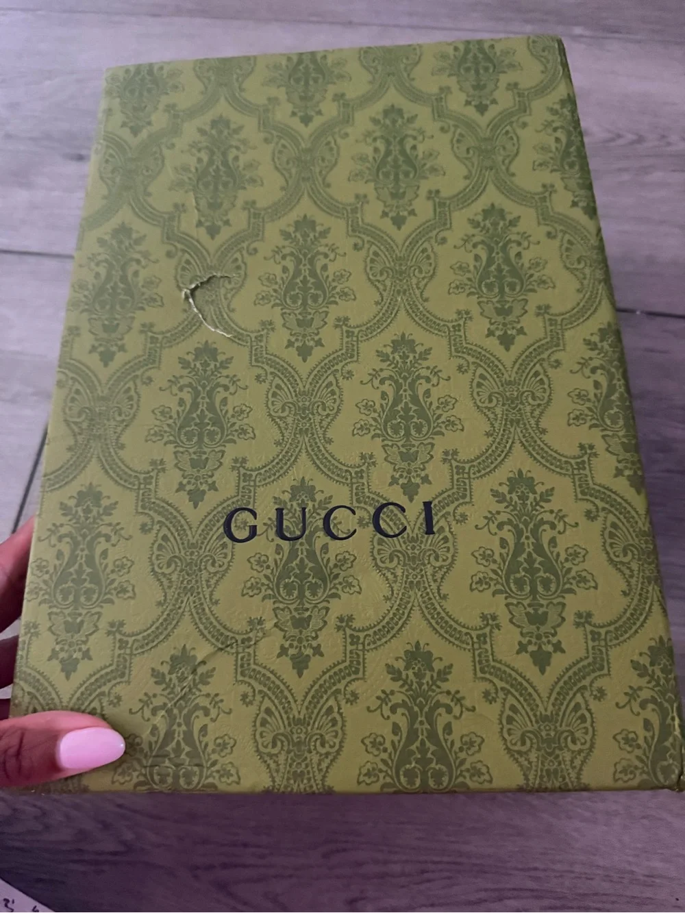 Gucci White Leather & GG Canvas Sneaker with Green-Red-Green Stripe